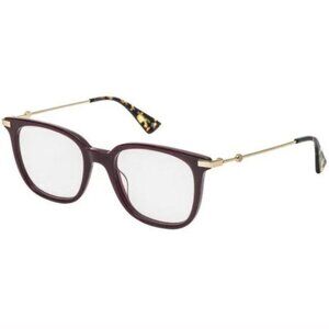 NEW Gucci GG0110O 006 49mm Burgundy Gold Tortoise Glasses Frames